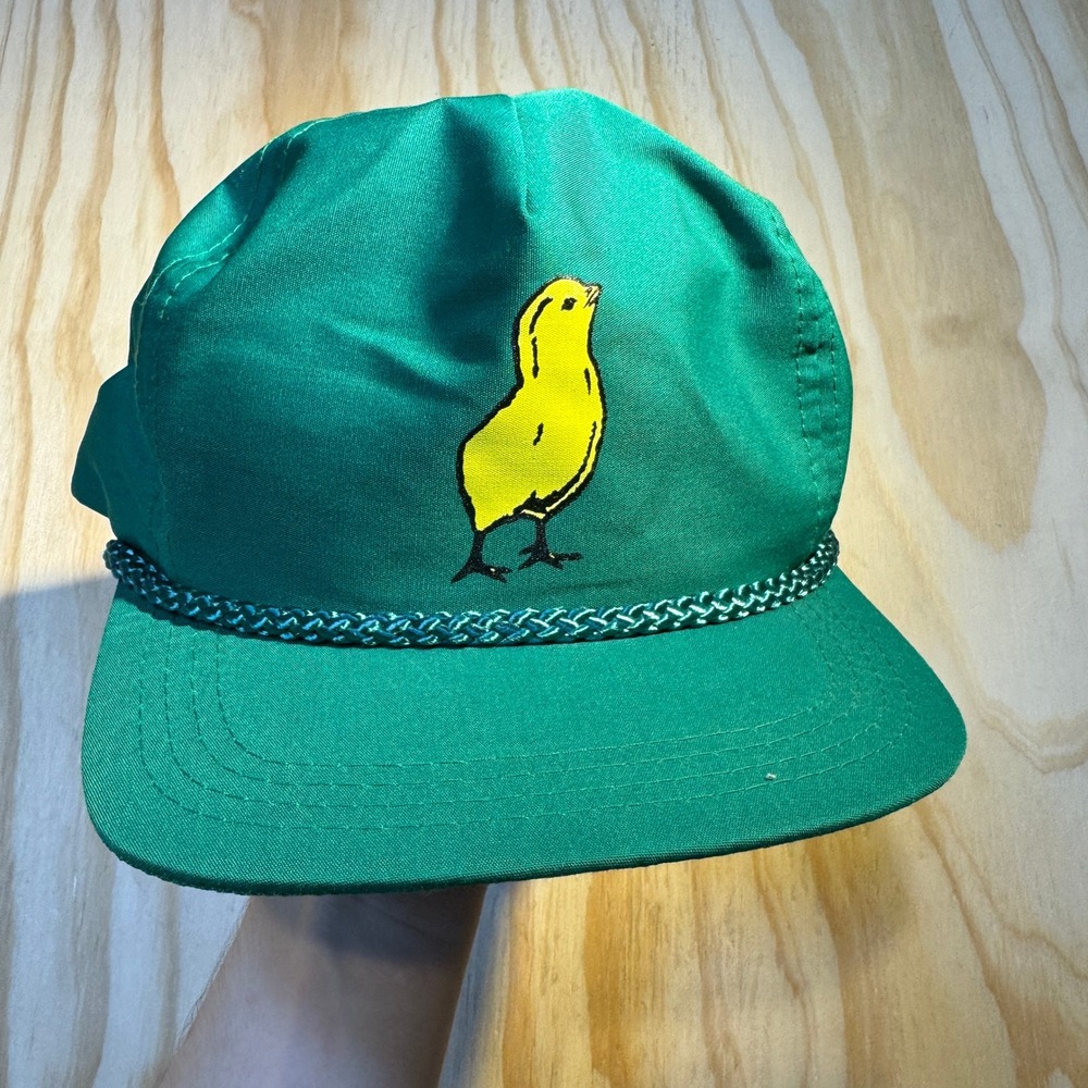 Sportcap Vintage Green Rope Trucker Hat Yellow Chick Embroidery OSFA Strapback